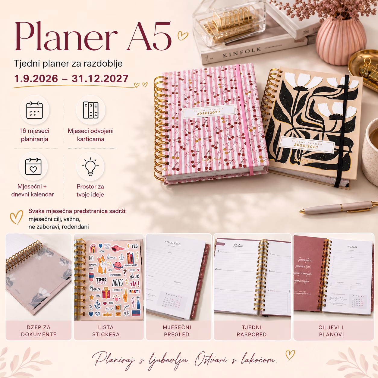 Planer Pink Cherry 16 mjeseci - Slika 3